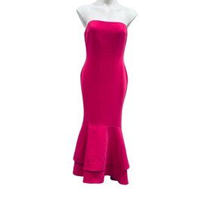 Lovers & Friends Dillion In Pink Strapless Trumpet Dress Size Medium NWT